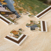 Fall Leaves Family Monogram 6 Foto Thanksgiving Legpuzzel (Zijkant)