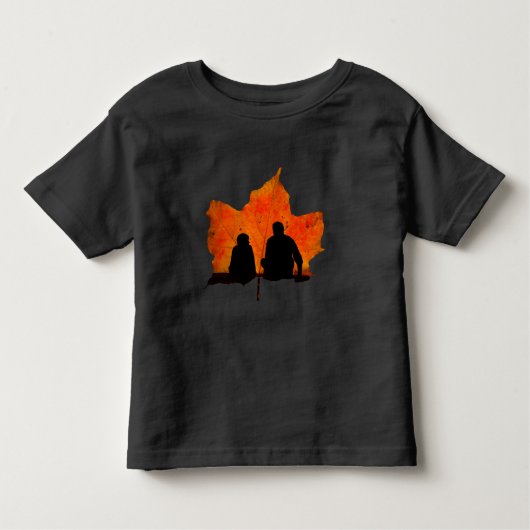 FALL LEAVES FATHER AND SON KINDER SHIRTS (Voorkant)