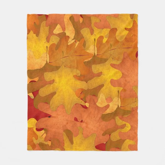 Fall Leaves Fleece Blanket (Voorkant)