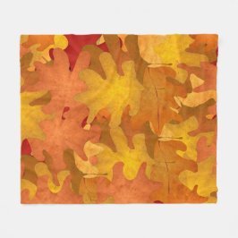 Fall Leaves Fleece Blanket