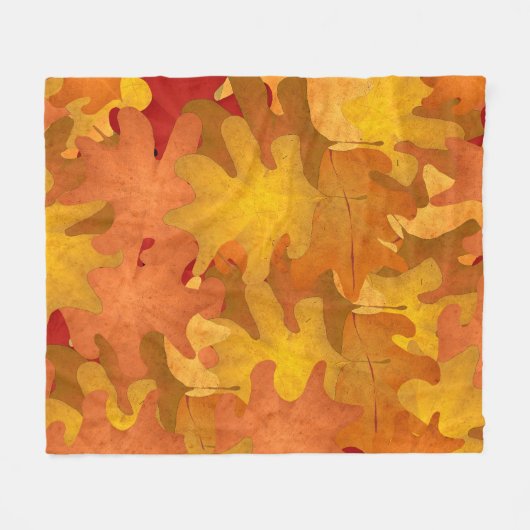 Fall Leaves Fleece Blanket (Voorkant (Horizontaal))