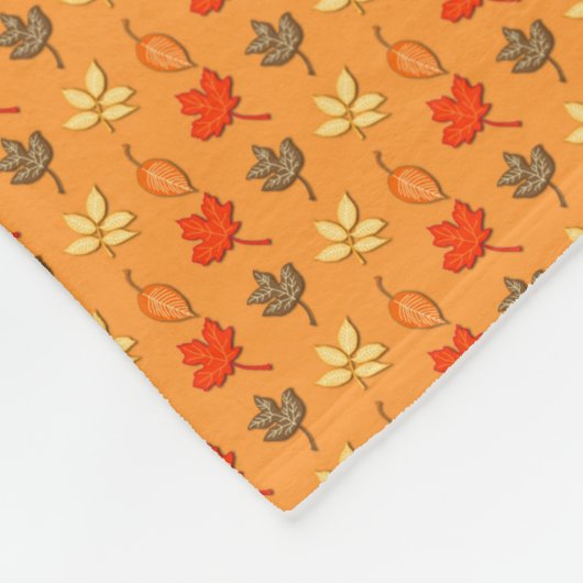 Fall Leaves Fleece Blanket Deken (Hoek)