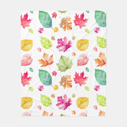 Fall Leaves Fleece Deken (Voorkant)