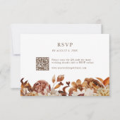 Fall Leaves Floral QR-code RSVP Kaartje (Voorkant)