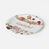 Fall Leaves Floral Thanksgiving Friendsgiving Papieren Bordje (Gekanteld)