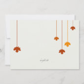 Fall Leaves Foto Geboorteaankondiging Aankondiging (Achterkant)