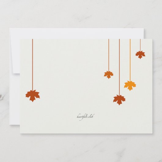 Fall Leaves Foto Geboorteaankondiging Aankondiging (Achterkant)