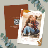 Fall Leaves Fotobruiloft Bewaar de datum Save The Date