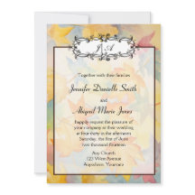 Fall Leaves Gay Wedding Invitation