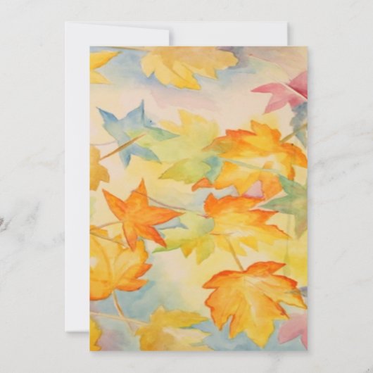Fall Leaves Gay Wedding Invitation Kaart (Achterkant)