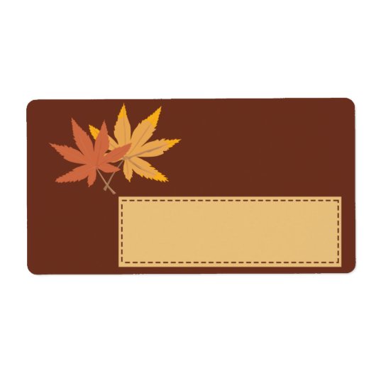 Fall Leaves Gift Label (Voorkant)