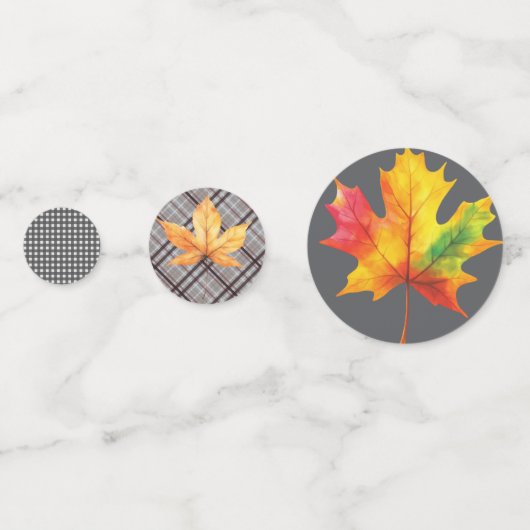 Fall Leaves & Gingham Confetti (Voorkanten)