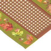 Fall Leaves & Gingham Korte Tafelloper (Hoek)