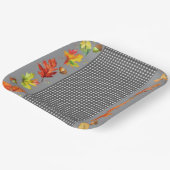 Fall Leaves & Gingham Paper Bord (Gebogen)