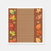 Fall Leaves & Gingham Servet (Voorkant)