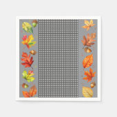 Fall Leaves & Gingham Servet (Voorkant)