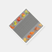 Fall Leaves & Gingham Servet (Hoek)