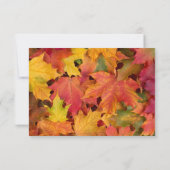 Fall Leaves Gold Foil Wedding RSVP (Achterkant)