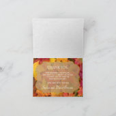 Fall Leaves Gold Foil Weduwen DANK JE Bedankkaart (Binnen)