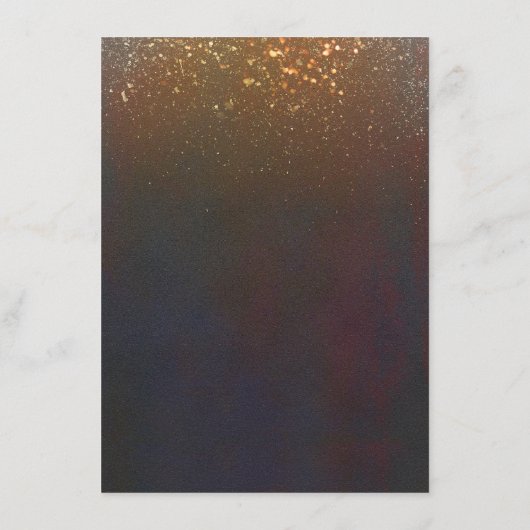 Fall Leaves Gold Wedding Informatie Gast Kaart (Achterkant)