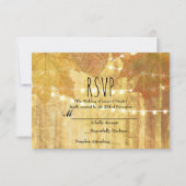 Fall Leaves Golden Autumn Rustic Bossen RSVP (Voorkant)