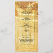 Fall Leaves Golden Autumn Rustieke Bossen Programm Programmakaart (Achterkant)