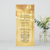 Fall Leaves Golden Autumn Rustieke Bossen Programm Programmakaart (Staand voorkant)