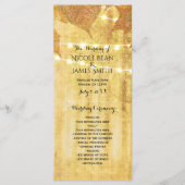 Fall Leaves Golden Autumn Rustieke Bossen Programm Programmakaart (Voorkant)