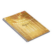 Fall Leaves Golden Autumn Rustige Bossen Notitieboek (Rechterzijde)