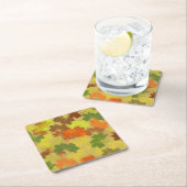 Fall Leaves - Golden Background Kartonnen Onderzetters (Insitu)