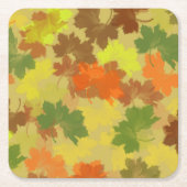 Fall Leaves - Golden Background Kartonnen Onderzetters (Voorkant)