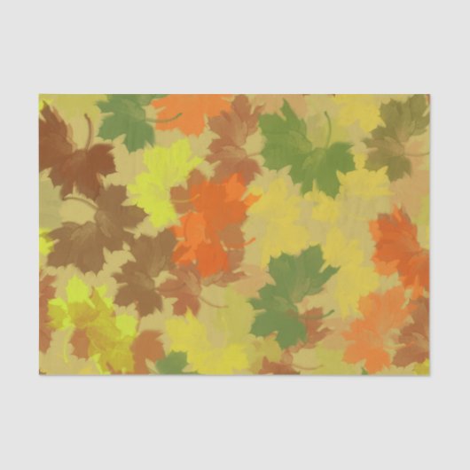 Fall Leaves - Golden Background Tissuepapier (Voorkant)