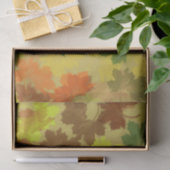 Fall Leaves - Golden Background Tissuepapier (Geschenk)