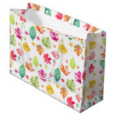 Fall Leaves Groot Cadeauzakje (Voorkant Gekanteld)