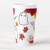 Fall Leaves Hairdresser Gift Latte Mok (Voorkant)