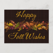 Fall Leaves Happy Herfst Wishes Briefkaart (Voorkant)