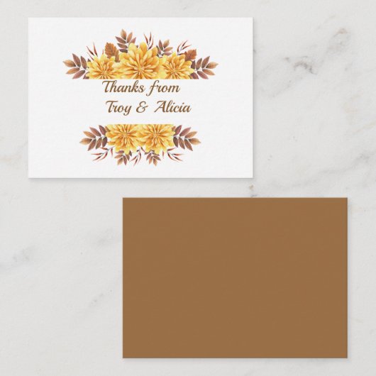 Fall Leaves Hartelijk dank Notitiekaartje (Voorkant / Achterkant)