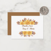 Fall Leaves Hartelijk dank Notitiekaartje (Voorkant / Achterkant in situ)