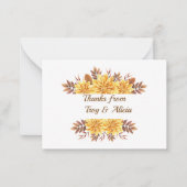 Fall Leaves Hartelijk dank Notitiekaartje (Voorkant)