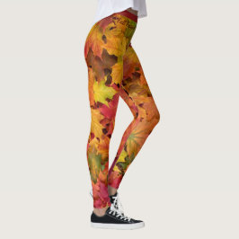 Fall Leaves Harvest Colors Yoga Autumn Pants Leggings