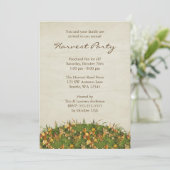 Fall Leaves Harvest Party Invitations Kaart (Staand voorkant)