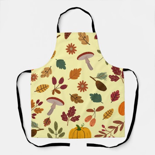 Fall Leaves & Harvest Pattern Schort (Voorkant)