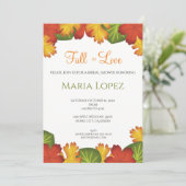 Fall Leaves Herfst in Love Vrijgezellenfeest Kaart (Staand voorkant)