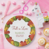 Fall Leaves Herfst in Love Vrijgezellenfeest Papieren Bordje (Feest)