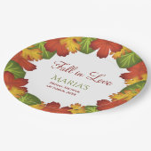 Fall Leaves Herfst in Love Vrijgezellenfeest Papieren Bordje (Gekanteld)