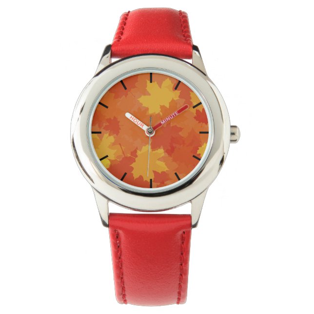 Fall Leaves Horloge (Voorkant)