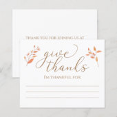 Fall Leaves Ik ben dankbaar voor de goede Thanksgi (Voorkant / Achterkant)