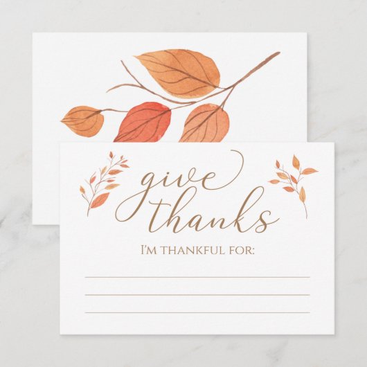 Fall Leaves Ik ben dankbaar voor de goede Thanksgi (Voorkant / Achterkant)