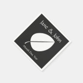 Fall Leaves in Black Napkins Servet (Hoek)