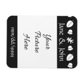Fall Leaves in Black Save-the-Date Magnet Magneet (Horizontaal)